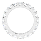 Platinum Round Natural Diamond Shared-Prong Eternity Band – 3 mm Stones (1 3/4–2 CTW) - view 2