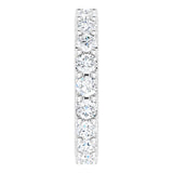 Platinum Round Natural Diamond Shared-Prong Eternity Band – 3 mm Stones (1 3/4–2 CTW) - view 4