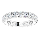 Platinum Round Natural Diamond Shared-Prong Eternity Band – 3 mm Stones (1 3/4–2 CTW) - view 3