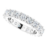Platinum Round Natural Diamond Shared-Prong Eternity Band – 3 mm Stones (1 3/4–2 CTW) - view 5