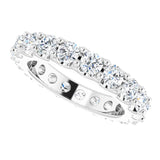 Platinum Round Natural Diamond Shared-Prong Eternity Band – 3 mm Stones (1 3/4–2 CTW) - view 5