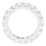 Platinum Round Natural Diamond Shared-Prong Eternity Band – 3 mm Stones (1 3/4–2 CTW) - view 2