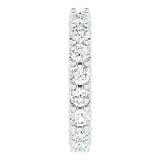 Platinum Round Natural Diamond Shared-Prong Eternity Band – 3 mm Stones (1 3/4–2 CTW) - view 4