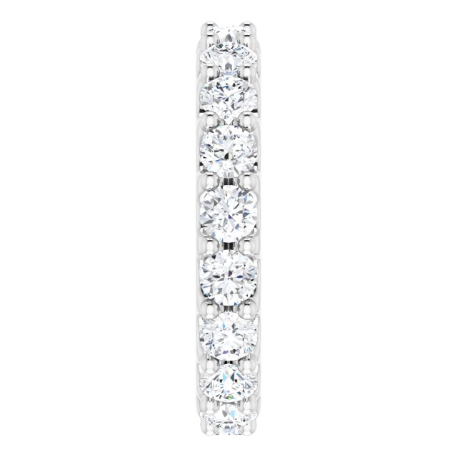 Platinum Round Natural Diamond Shared-Prong Eternity Band – 3 mm Stones (1 3/4–2 CTW) - view 4