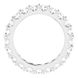 Platinum Round Natural Diamond Shared-Prong Eternity Band – 3 mm Stones (1 3/4–2 CTW) - view 2