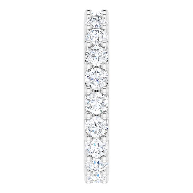 Platinum Round Natural Diamond Shared-Prong Eternity Band – 3 mm Stones (1 3/4–2 CTW) - view 4