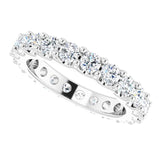 Platinum Round Natural Diamond Shared-Prong Eternity Band – 3 mm Stones (1 3/4–2 CTW) - view 5