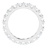 Platinum Round Natural Diamond Shared-Prong Eternity Band – 3 mm Stones (1 3/4–2 CTW) - view 2