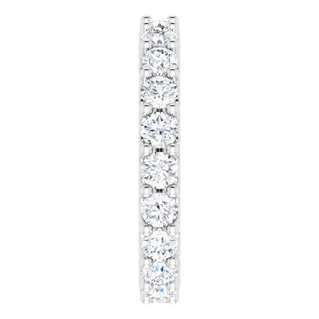 Platinum Round Natural Diamond Shared-Prong Eternity Band – 3 mm Stones (1 3/4–2 CTW) - view 4