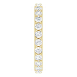 14K Gold Round Lab-Grown Diamond Shared-Prong Eternity Band – 2.5 mm Stones (1 3/8–1 1/2 CTW) .0 - Yellow Gold - view 4