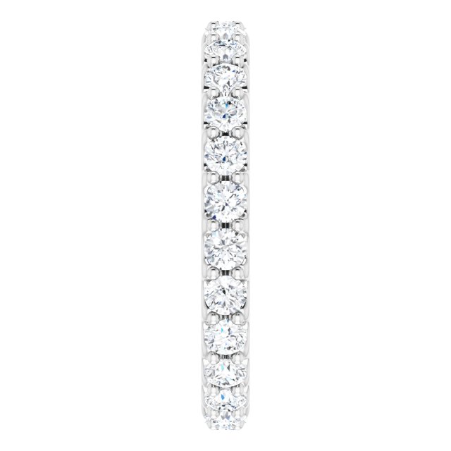 Platinum Round Natural Diamond Shared-Prong Eternity Band – 2.5 mm Stones (1 3/8–1 1/2 CTW) .0 - view 4