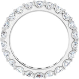 Platinum Round Natural Diamond Shared-Prong Eternity Band – 3 mm Stones (1 3/4–2 CTW) - view 2