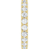 14K Gold Round Lab-Grown Diamond Shared-Prong Eternity Band – 3 mm Stones (1 3/4–2 1/5 CTW) .0 - Yellow Gold - view 4