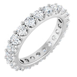 Platinum Round Lab-Grown Diamond Shared-Prong Eternity Band – 3 mm Stones (1 3/4–2 1/5 CTW) .0