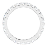 Platinum Round Natural Diamond Shared-Prong Eternity Band – 2.5 mm Stones (1 3/8–1 1/2 CTW) .0 - view 2