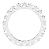 Platinum Round Natural Diamond Shared-Prong Eternity Band – 3 mm Stones (1 3/4–2 CTW) - view 2
