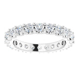 Platinum Round Natural Diamond Shared-Prong Eternity Band – 3 mm Stones (1 3/4–2 CTW) - view 3