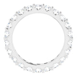 Platinum Round Natural Diamond Shared-Prong Eternity Band – 3 mm Stones (1 3/4–2 CTW) - view 2