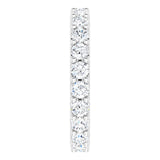 Platinum Round Natural Diamond Shared-Prong Eternity Band – 3 mm Stones (1 3/4–2 CTW) - view 4