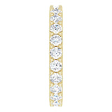 14K Gold Round Natural Diamond Shared-Prong Eternity Band – 3 mm Stones (1 3/4–2 CTW) - Yellow Gold - view 4
