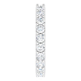 Platinum Round Natural Diamond Shared-Prong Eternity Band – 3 mm Stones (1 3/4–2 CTW) - view 4