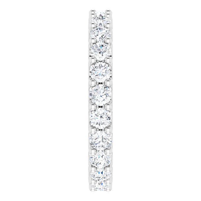 Platinum Round Natural Diamond Shared-Prong Eternity Band – 3 mm Stones (1 3/4–2 CTW) - view 4