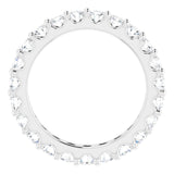 Platinum Round Natural Diamond Shared-Prong Eternity Band – 3 mm Stones (1 3/4–2 CTW) - view 2