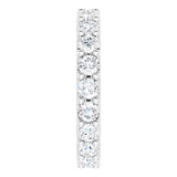 Platinum Round Natural Diamond Shared-Prong Eternity Band – 3 mm Stones (1 3/4–2 CTW) - view 3