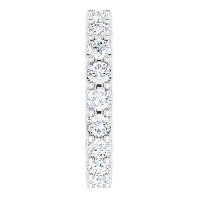Platinum Round Natural Diamond Shared-Prong Eternity Band – 3 mm Stones (1 3/4–2 CTW) - view 3