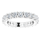 Platinum Round Natural Diamond Shared-Prong Eternity Band – 3 mm Stones (1 3/4–2 CTW) - view 4