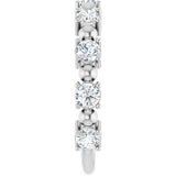 14K Gold Round Natural Diamond Beaded Anniversary Band – 1/6–3/4 CTW - White Gold - view 4