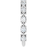 Platinum Round Natural Diamond Beaded Anniversary Band – 1/6–3/4 CTW - view 4