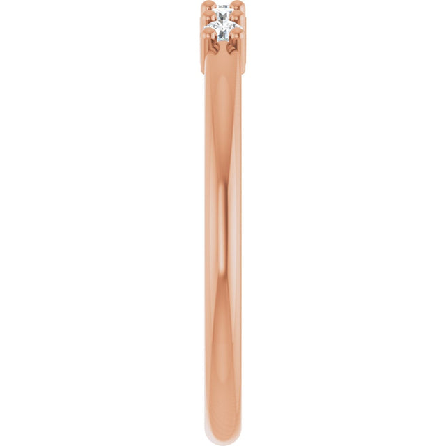 14K Gold Round Lab-Grown Diamond Milestone Anniversary Band – 1/6–3/8 CTW - Rose Gold - view 4