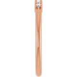 14K Gold Round Natural Diamond Milestone Anniversary Band – 1/6–5/8 CTW - Rose Gold - view 4