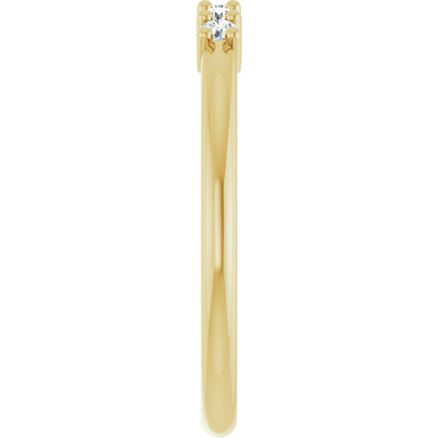 14K Gold Round Lab-Grown Diamond Milestone Anniversary Band – 1/6–3/8 CTW - Yellow Gold - view 4