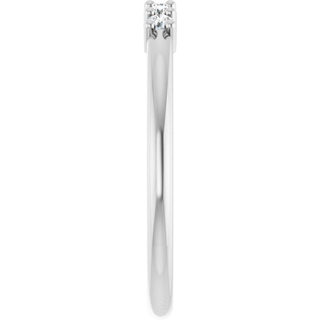 14K Gold Round Lab-Grown Diamond Milestone Anniversary Band – 1/6–3/8 CTW - White Gold - view 4