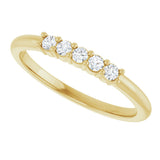 14K Gold Round Natural Diamond Milestone Anniversary Band – 1/6–5/8 CTW - Yellow Gold - view 5