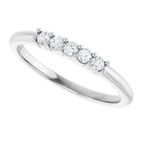 Platinum Round Natural Diamond Milestone Anniversary Band – 1/6–3/4 CTW - view 5