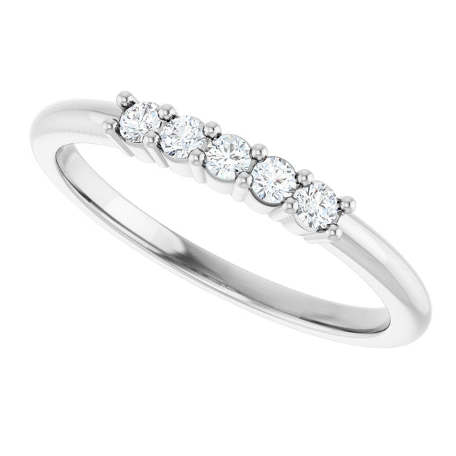 Platinum Round Lab-Grown Diamond Milestone Anniversary Band – 1/6–3/8 CTW - view 5