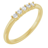 14K Gold Round Lab-Grown Diamond Milestone Anniversary Band – 1/6–3/8 CTW - Yellow Gold