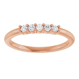 14K Gold Round Lab-Grown Diamond Milestone Anniversary Band – 1/6–3/8 CTW - Rose Gold - view 3