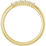 14K Gold Round Lab-Grown Diamond Milestone Anniversary Band – 1/6–3/8 CTW - Yellow Gold - view 2