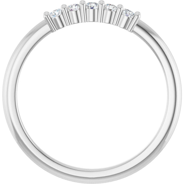 Platinum Round Natural Diamond Milestone Anniversary Band – 1/6–3/4 CTW - view 2