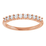 14K Gold Round Natural Diamond Milestone Anniversary Band – 1/6–5/8 CTW - Rose Gold - view 3