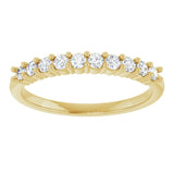 14K Gold Round Natural Diamond Milestone Anniversary Band – 1/6–5/8 CTW - Yellow Gold - view 3