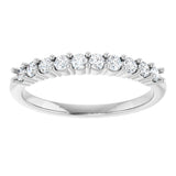 14K Gold Round Lab-Grown Diamond Milestone Anniversary Band – 1/6–3/8 CTW - White Gold - view 3
