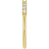 14K Gold Round Natural Diamond Milestone Anniversary Band – 1/6–5/8 CTW - Yellow Gold - view 4