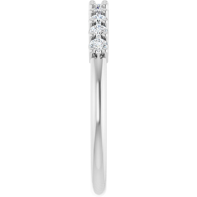Platinum Round Lab-Grown Diamond Milestone Anniversary Band – 1/6–3/8 CTW - view 4