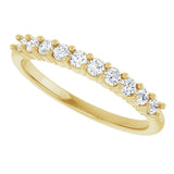 14K Gold Round Natural Diamond Milestone Anniversary Band – 1/6–5/8 CTW - Yellow Gold - view 5