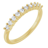 14K Gold Round Lab-Grown Diamond Milestone Anniversary Band – 1/6–3/8 CTW - Yellow Gold
